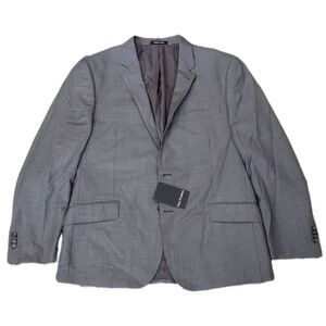 Paul Fredrick Gray Wool Tailored Fit Blazer 44R
